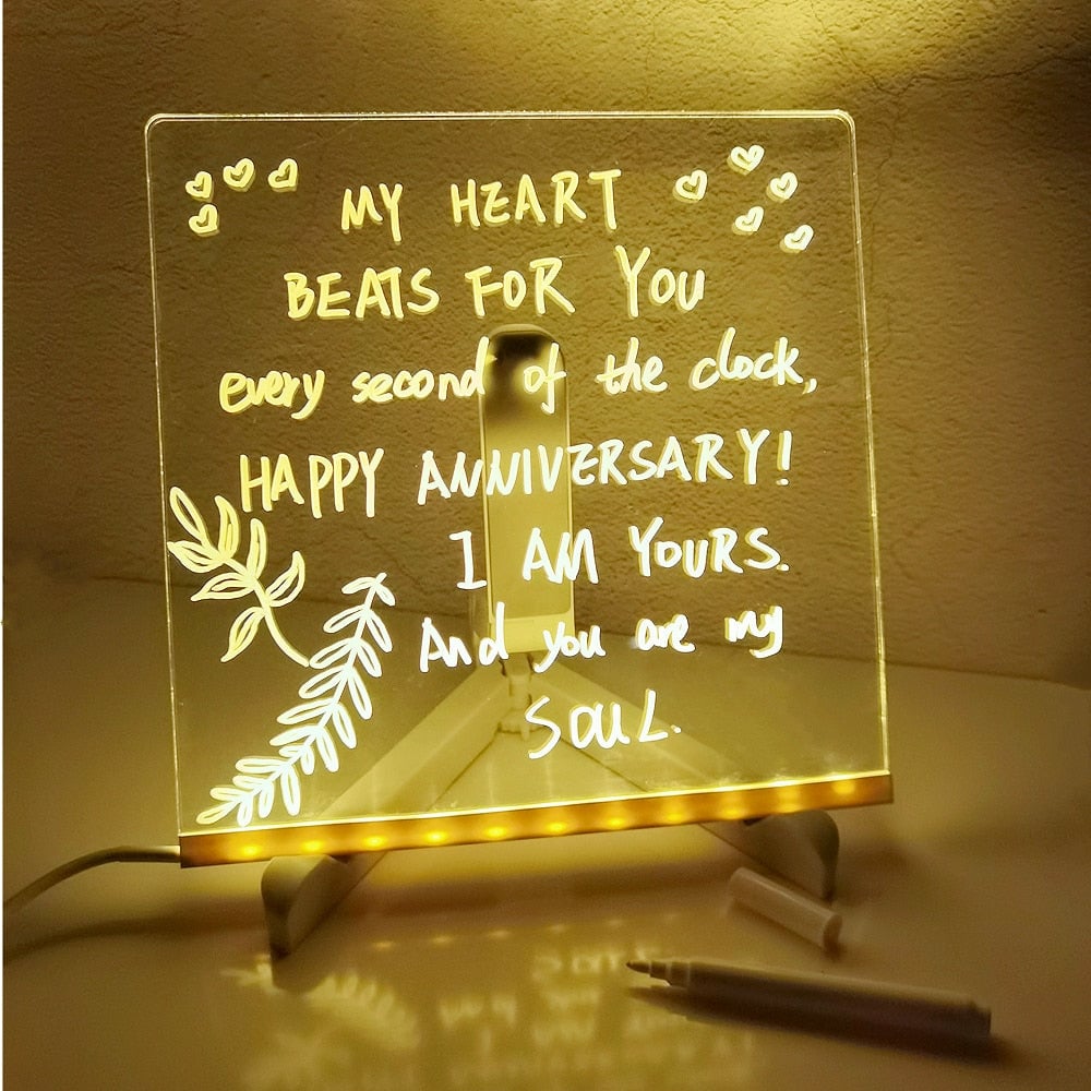 🎨✨ Pizarra LED de Colores para Niños – Dibuja, Escribe y Juega con Luz