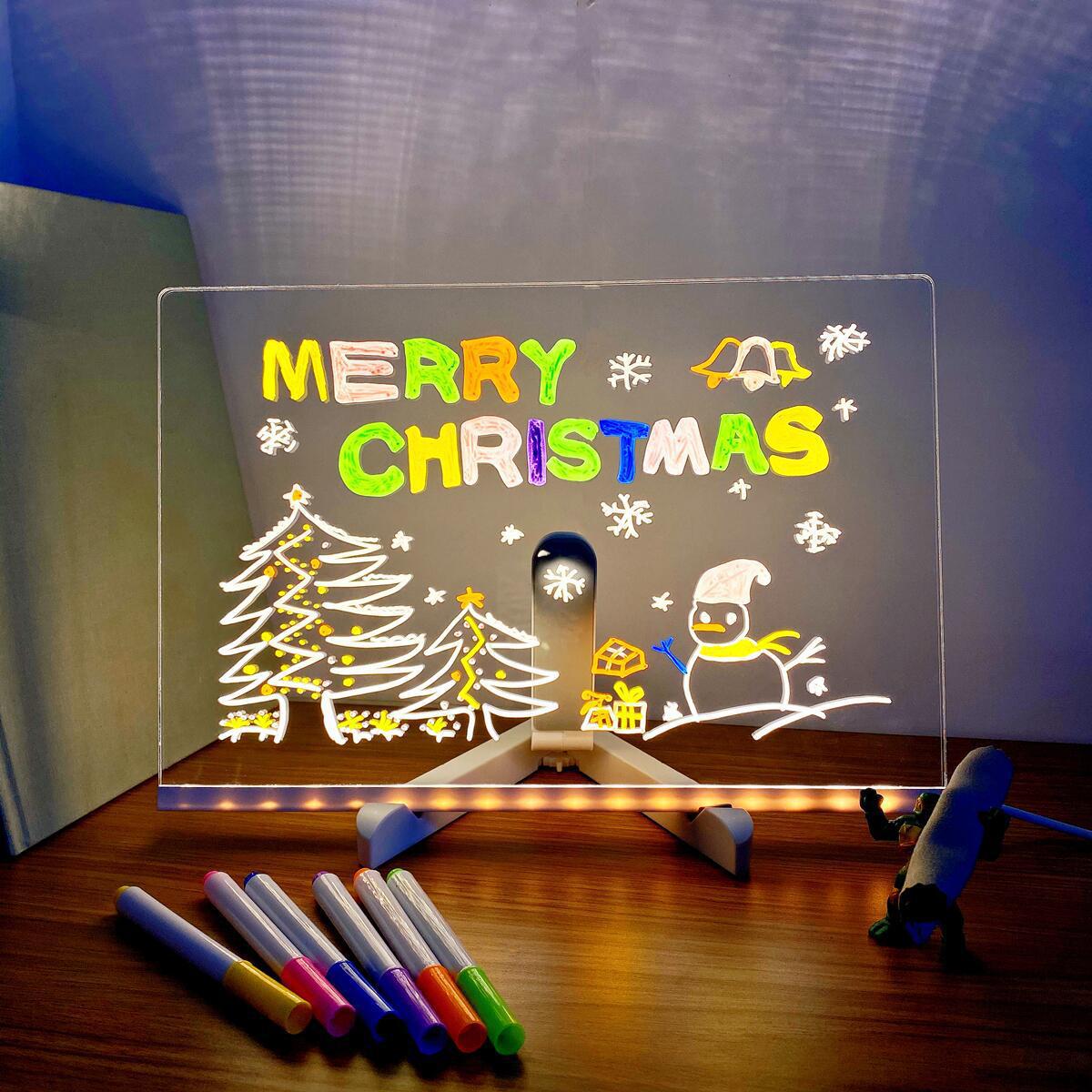 🎨✨ Pizarra LED de Colores para Niños – Dibuja, Escribe y Juega con Luz