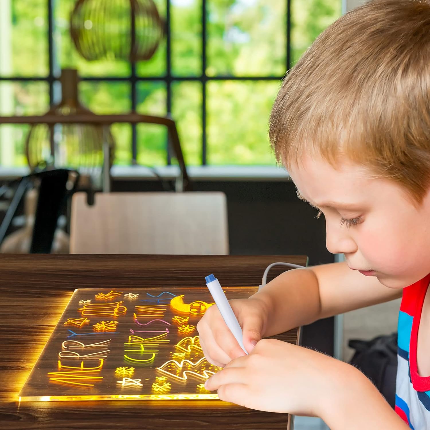 🎨✨ Pizarra LED de Colores para Niños – Dibuja, Escribe y Juega con Luz