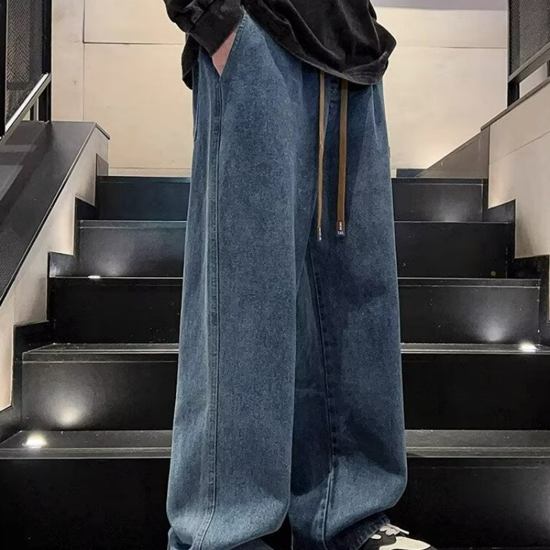👖✨ Jeans Informales de Corte Holgado y Pierna Ancha para Hombre – Estilo Relajado y Confortable para Todos los Días 💥🌟