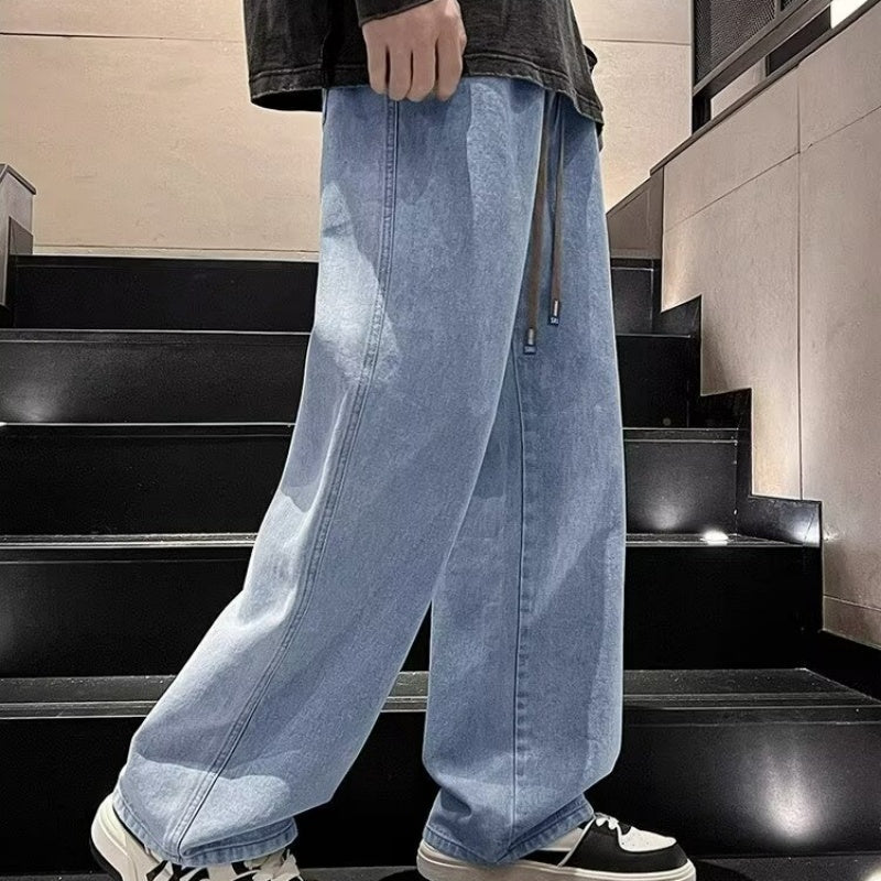 👖✨ Jeans Informales de Corte Holgado y Pierna Ancha para Hombre – Estilo Relajado y Confortable para Todos los Días 💥🌟