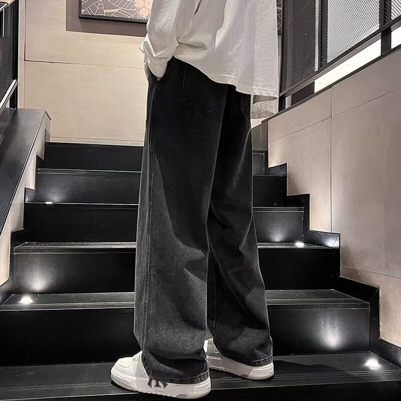 👖✨ Jeans Informales de Corte Holgado y Pierna Ancha para Hombre – Estilo Relajado y Confortable para Todos los Días 💥🌟