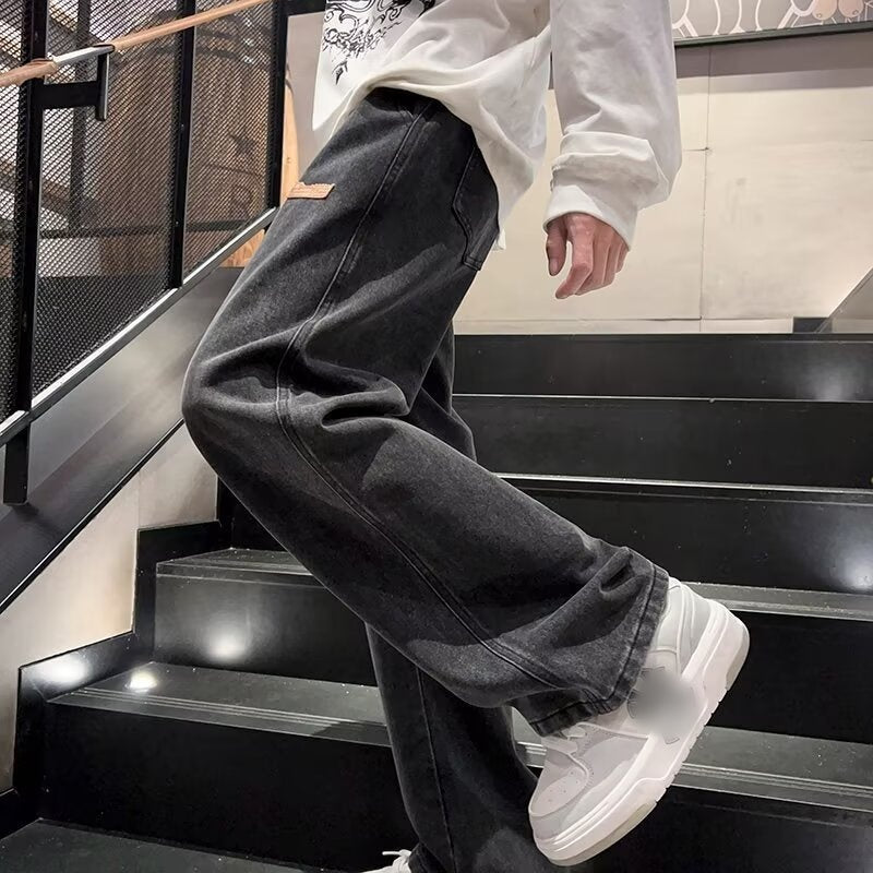 👖✨ Jeans Informales de Corte Holgado y Pierna Ancha para Hombre – Estilo Relajado y Confortable para Todos los Días 💥🌟