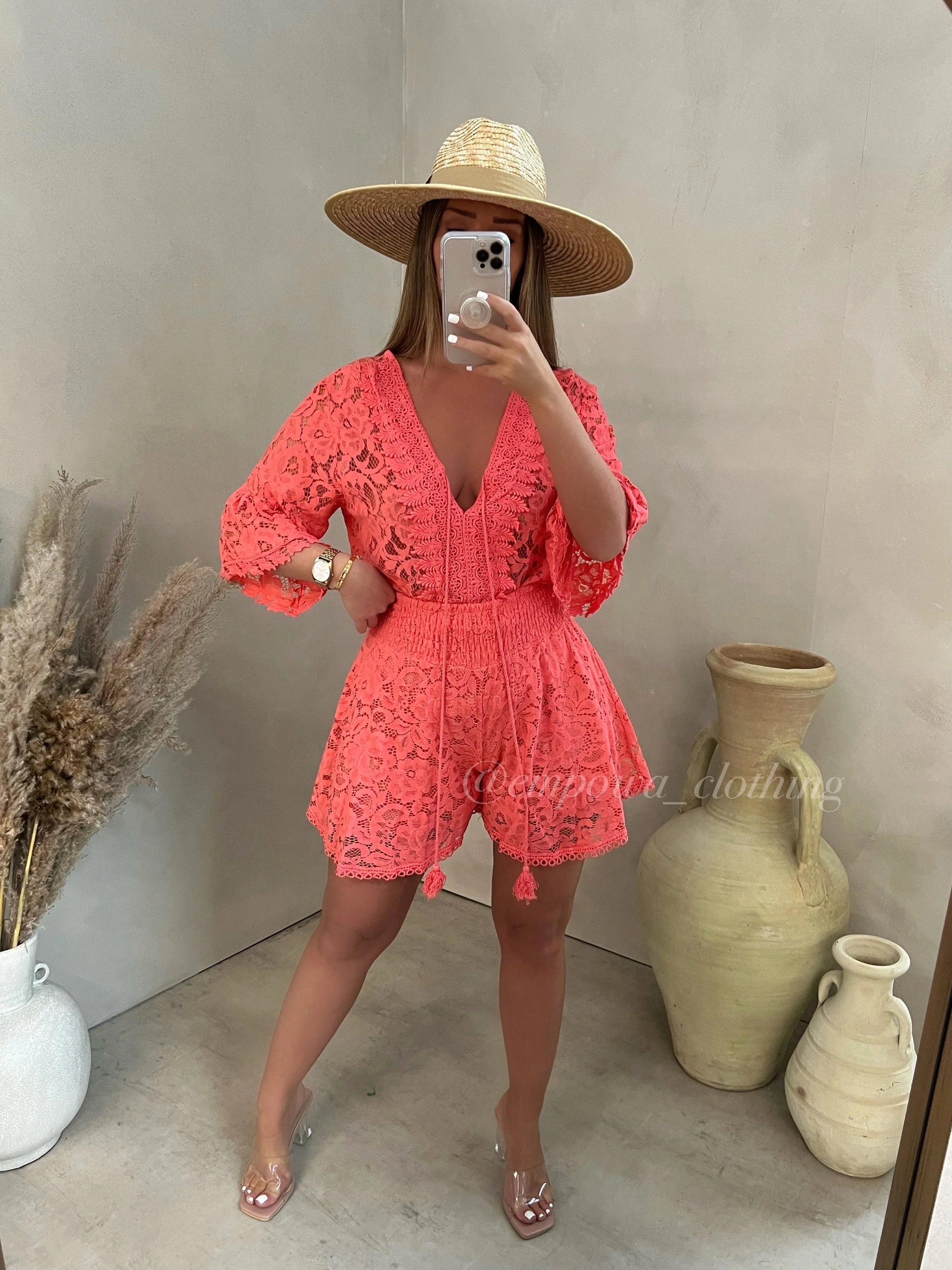 ⏰🔥 ¡50% DE DESCUENTO POR ÚLTIMO DÍA! 💃✨ Traje Casual de Encaje Dos Piezas – Elegancia y Comodidad en Cada Ocasión 🌸💖