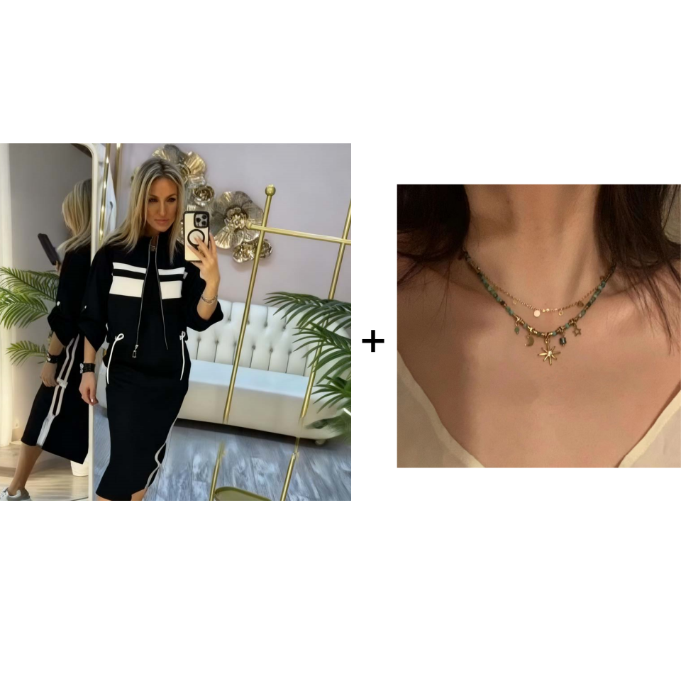 ✨ Conjunto Chaqueta + Vestido Verde Militar | Estilo Urban Chic para Mujer 🧥👗
