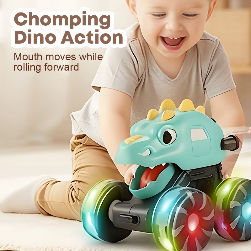 🦖🚗 ¡Dinosaurio Press & Go con Luces! ✨ El Coche de Juguete que Hace que los Peques No Paren de Jugar 🔥