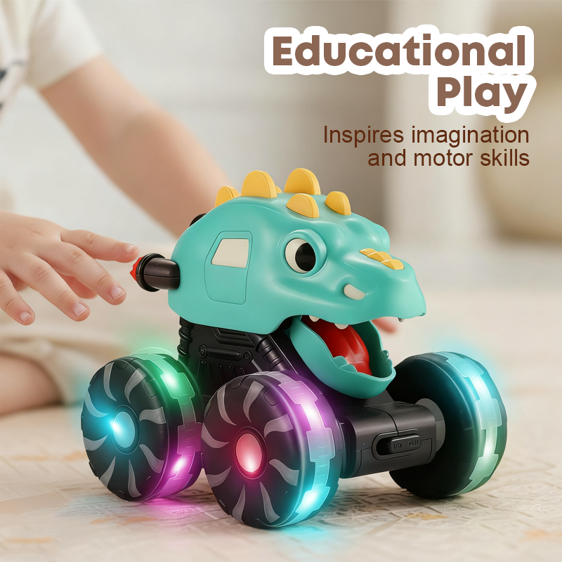 🦖🚗 ¡Dinosaurio Press & Go con Luces! ✨ El Coche de Juguete que Hace que los Peques No Paren de Jugar 🔥