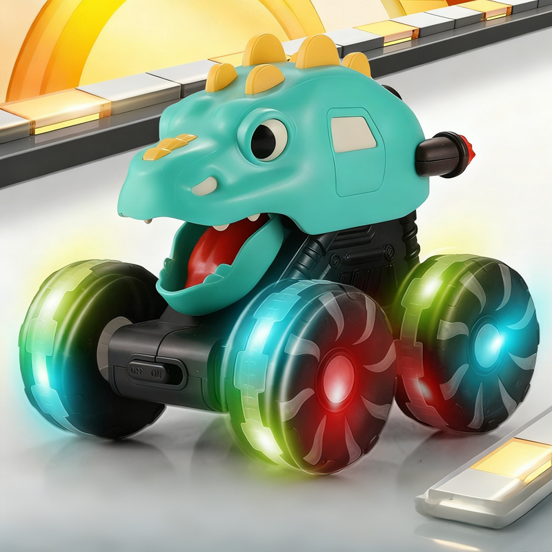 🦖🚗 ¡Dinosaurio Press & Go con Luces! ✨ El Coche de Juguete que Hace que los Peques No Paren de Jugar 🔥