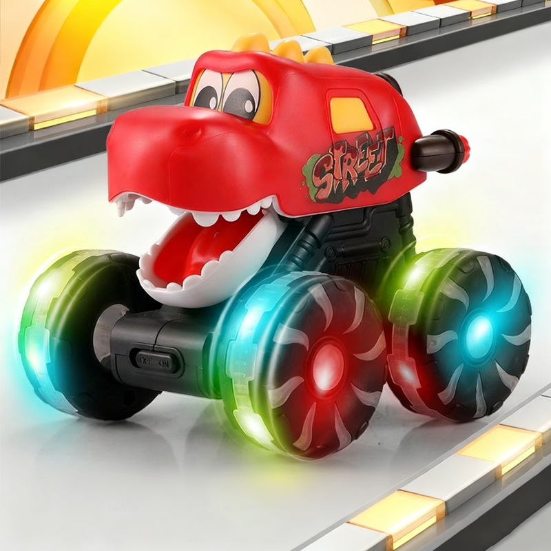 🦖🚗 ¡Dinosaurio Press & Go con Luces! ✨ El Coche de Juguete que Hace que los Peques No Paren de Jugar 🔥