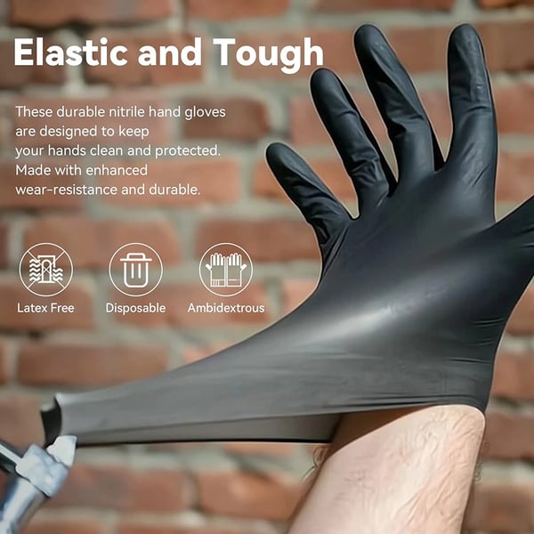 🧤🔥 Guantes Desechables de Nitrilo   Antideslizantes y Antiarañazos – Protección Fuerte y Confiable 💪✨