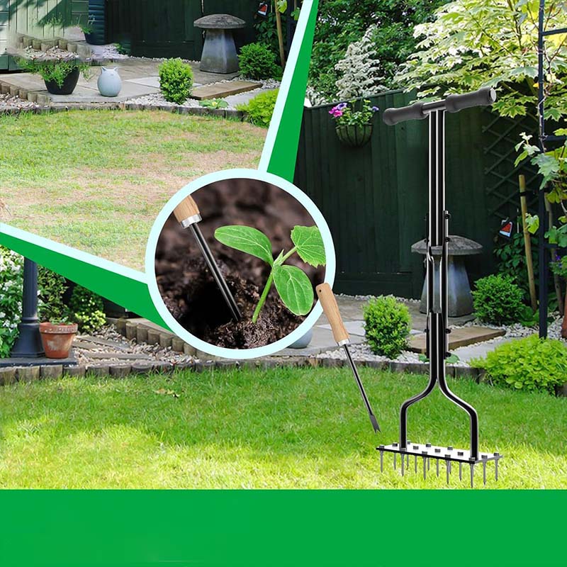 ⏰ ¡Oferta Limitada 50% OFF! 🌿 Aireador de Césped de Alto Rendimiento – Púas que Reviven tu Jardín 💪💐【Stock Limitado】