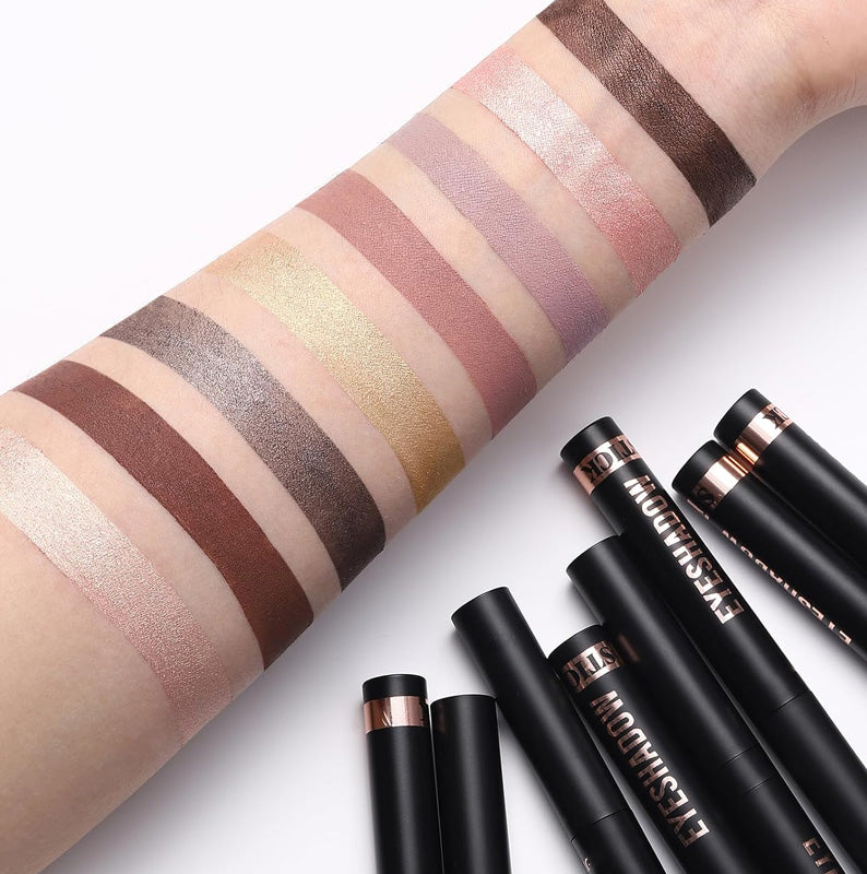 🌈💖 Palo de Sombra de Ojos con Purpurina de 8 Colores – Resistente al Agua, Larga Duración y Multiusos para un Maquillaje Brillante y Creativo ✨👁️