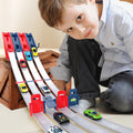 🏎️¡Que empiece la carrera!⚡¡El doble de pista, el doble de diversión!🏆¡Sin pilas, solo pura velocidad! - ✨【Pista de carreras con lanzador doble para niños】✨