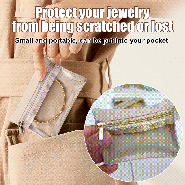 🔥 ¡50% DE DESCUENTO! 🔥  Bolsa de Almacenamiento para Joyería con Cremallera – Organiza y Protege tus Accesorios con Estilo 💍✨