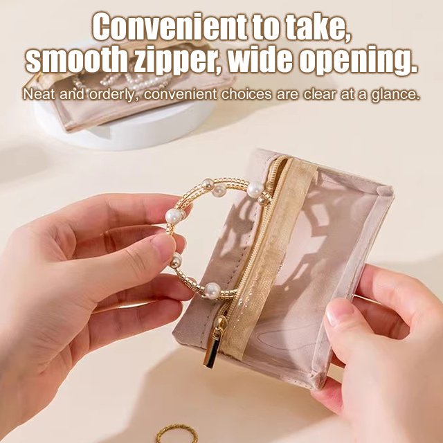 🔥 ¡50% DE DESCUENTO! 🔥  Bolsa de Almacenamiento para Joyería con Cremallera – Organiza y Protege tus Accesorios con Estilo 💍✨