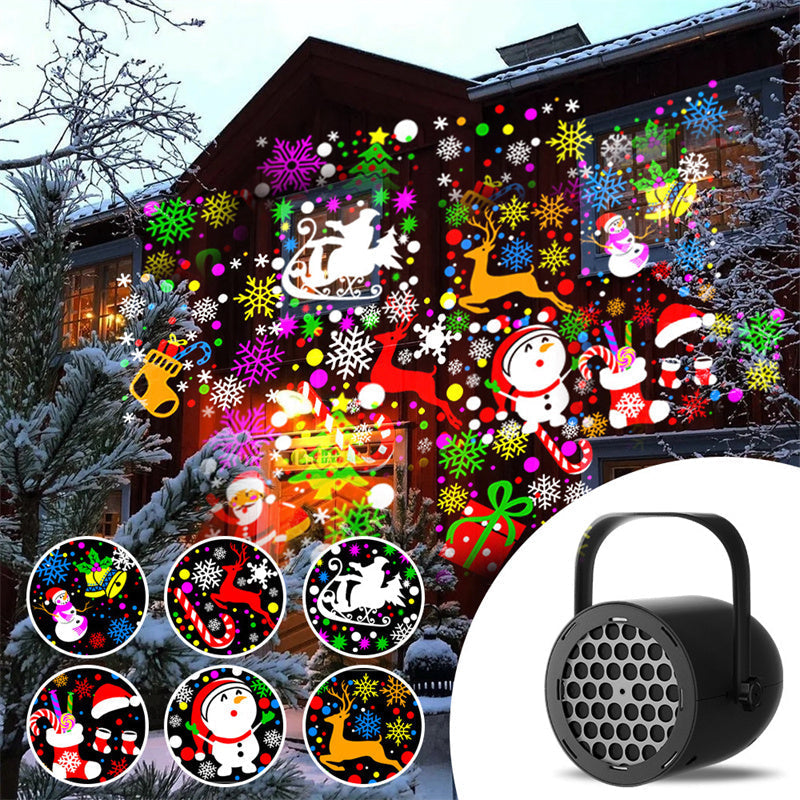 🔥¡Oferta imperdible! Proyector de luz navideña USB con 16 patrones