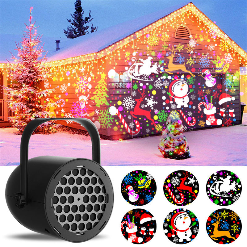🔥¡Oferta imperdible! Proyector de luz navideña USB con 16 patrones