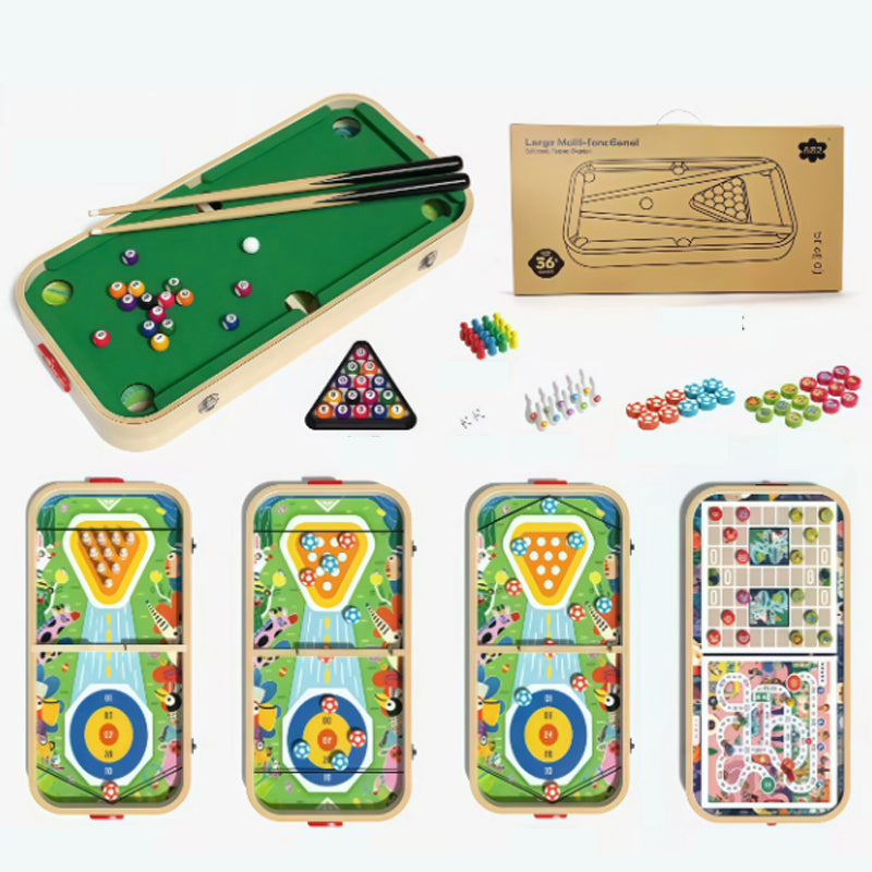 🎲 Juego de Mesa 6 en 1 de Madera para Niños – Diversión y Aprendizaje en Cada Jugada 🧩👾