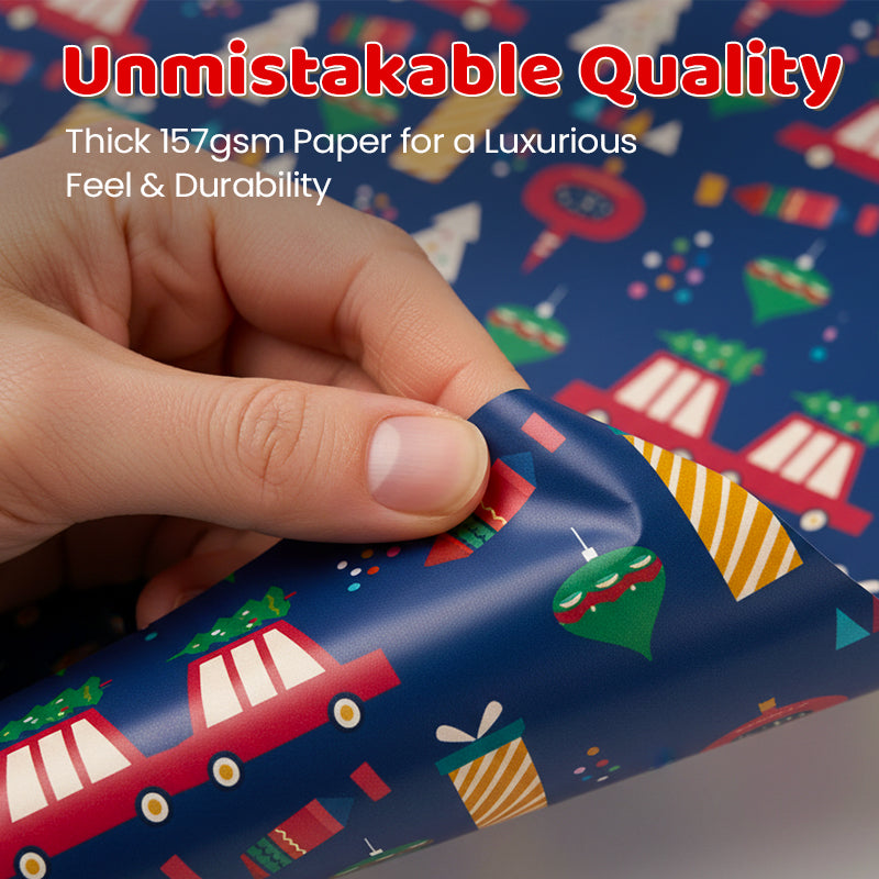 🎄✨ Papel de Regalo Navideño 70×50 cm — Diseño Festivo y de Alta Calidad 🎁