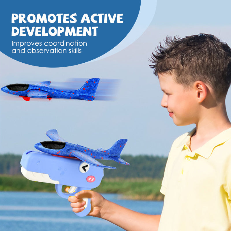 🔥 ¡50% DE DESCUENTO! ✨Lanzador de aviones dinosaurio para niños