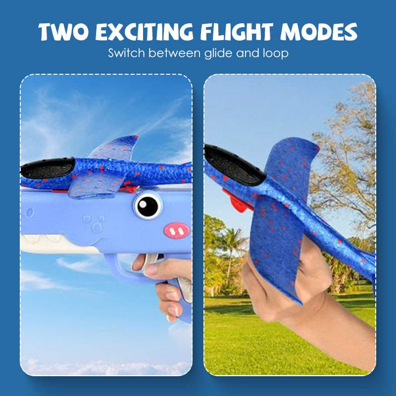 🔥 ¡50% DE DESCUENTO! ✨Lanzador de aviones dinosaurio para niños
