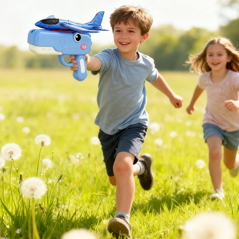 🔥 ¡50% DE DESCUENTO! ✨Lanzador de aviones dinosaurio para niños