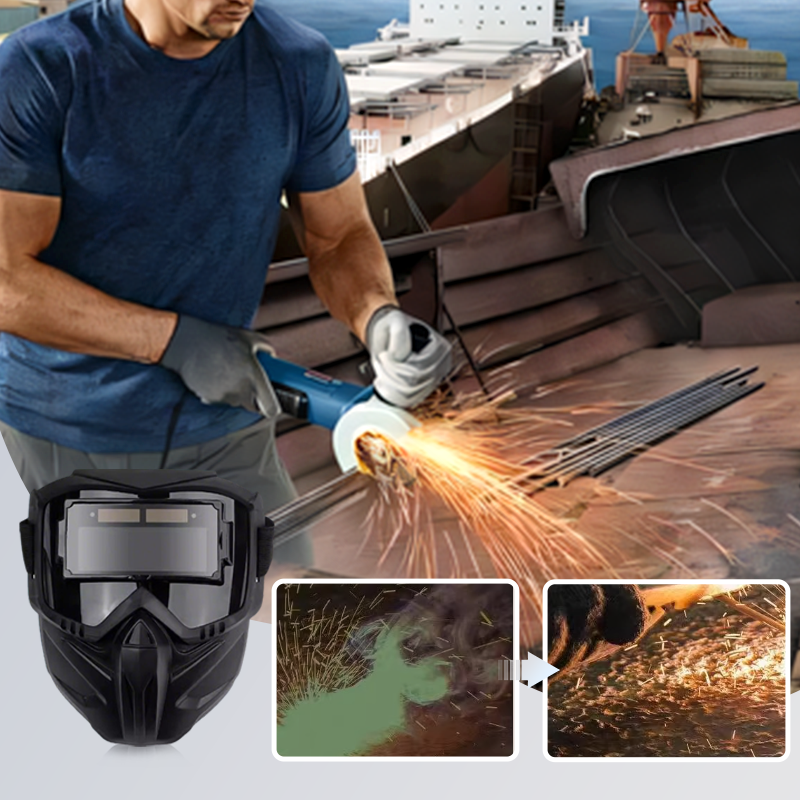 🛠️ Máscara de Soldadura con Oscurecimiento Automático – Protección Avanzada y Visibilidad Clara para Soldadores 👨‍🏭✨