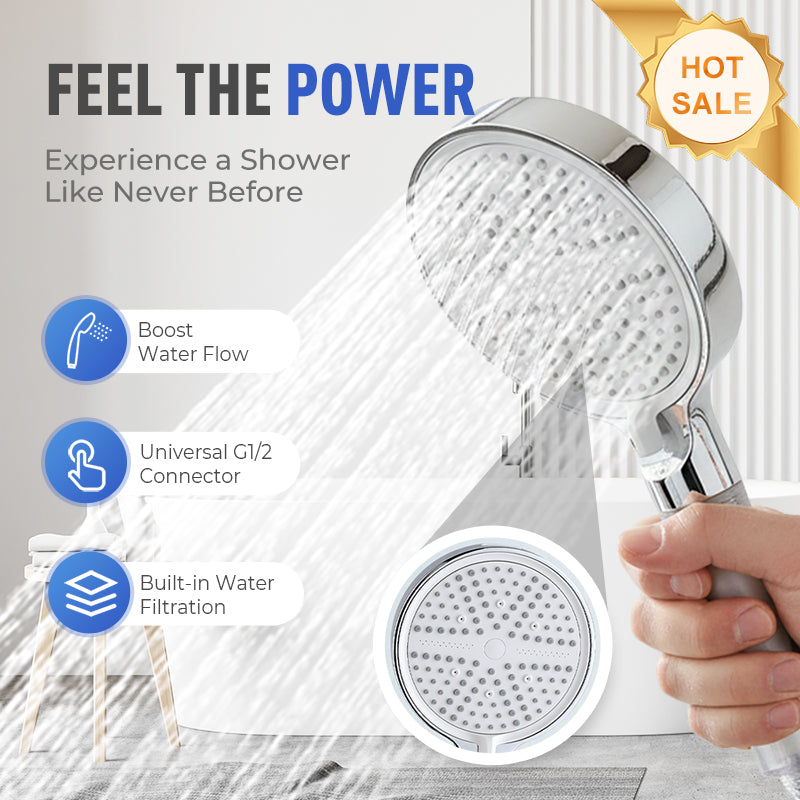 🚿✨ Cabezal de Ducha de Mano de Alta Presión con 6 Modos y Filtro – Spa en Casa, Ahorro de Agua y Máximo Confort 💧💆‍♀️