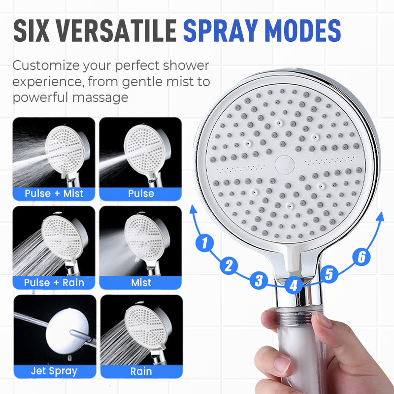 🚿✨ Cabezal de Ducha de Mano de Alta Presión con 6 Modos y Filtro – Spa en Casa, Ahorro de Agua y Máximo Confort 💧💆‍♀️