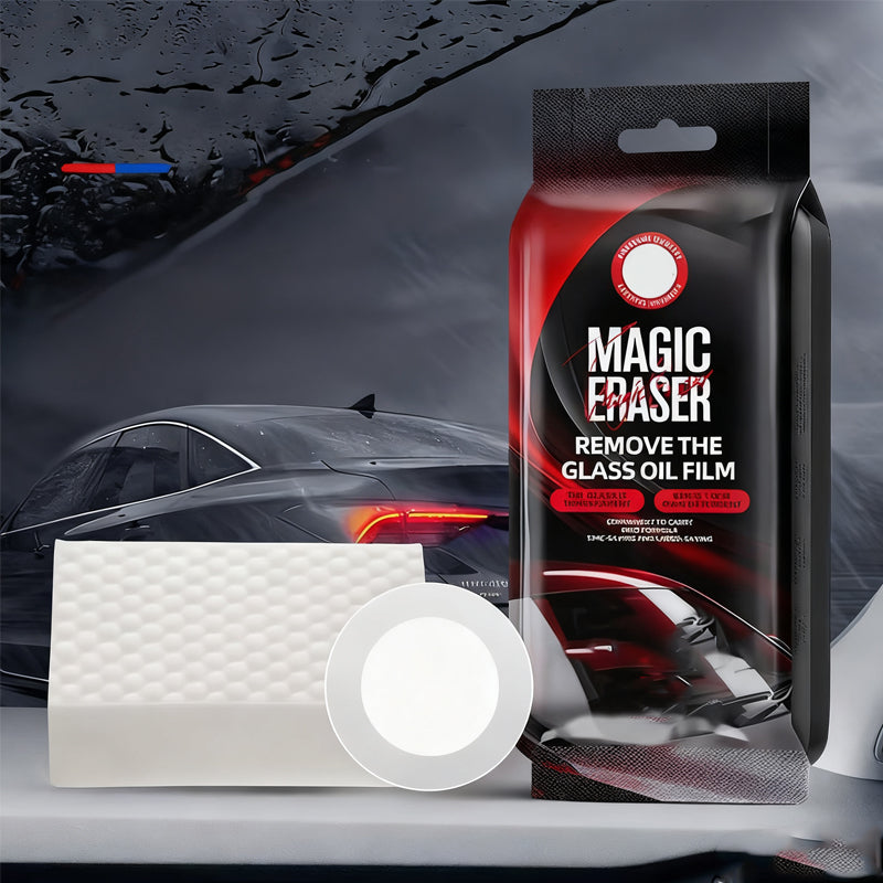 ✨🚗 Esponja Mágica para Cristales de Auto – Elimina Película Grasa y Manchas en Segundos 💦