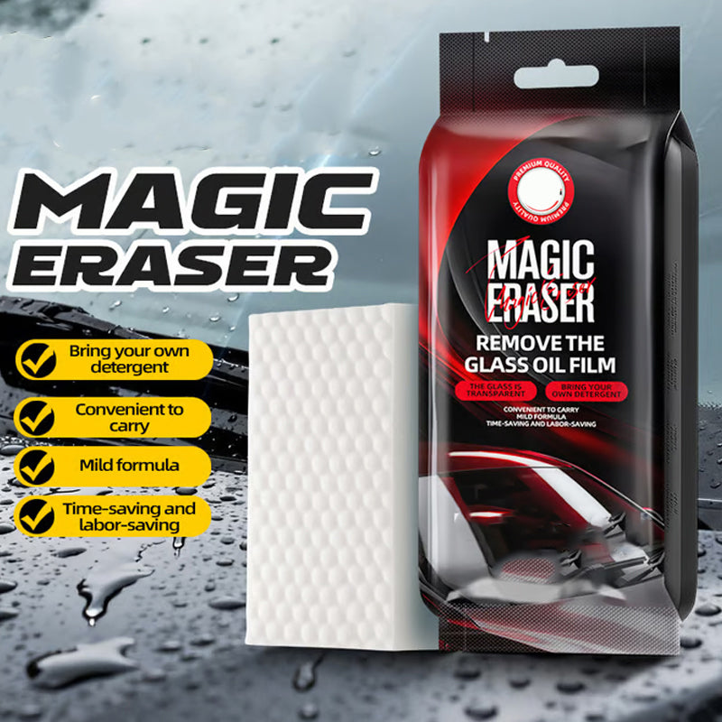 ✨🚗 Esponja Mágica para Cristales de Auto – Elimina Película Grasa y Manchas en Segundos 💦
