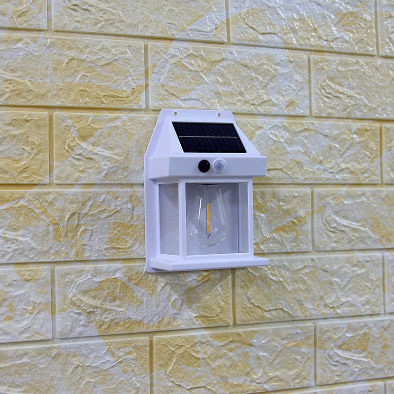 🌞💡 Lámpara de Pared Solar con Sensor de Movimiento y Luz de Tungsteno – Iluminación Inteligente, Segura y Elegante para Exterior 🏡✨