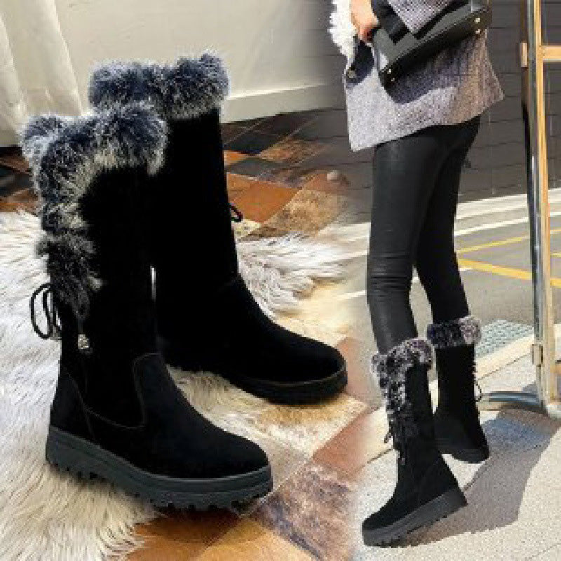 ❄️👢 Botas de Invierno a Media Pantorrilla para Mujer – Cálidas, Antideslizantes y Duraderas para Todo el Día 🧥✨