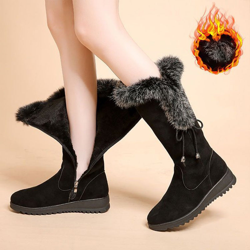 ❄️👢 Botas de Invierno a Media Pantorrilla para Mujer – Cálidas, Antideslizantes y Duraderas para Todo el Día 🧥✨