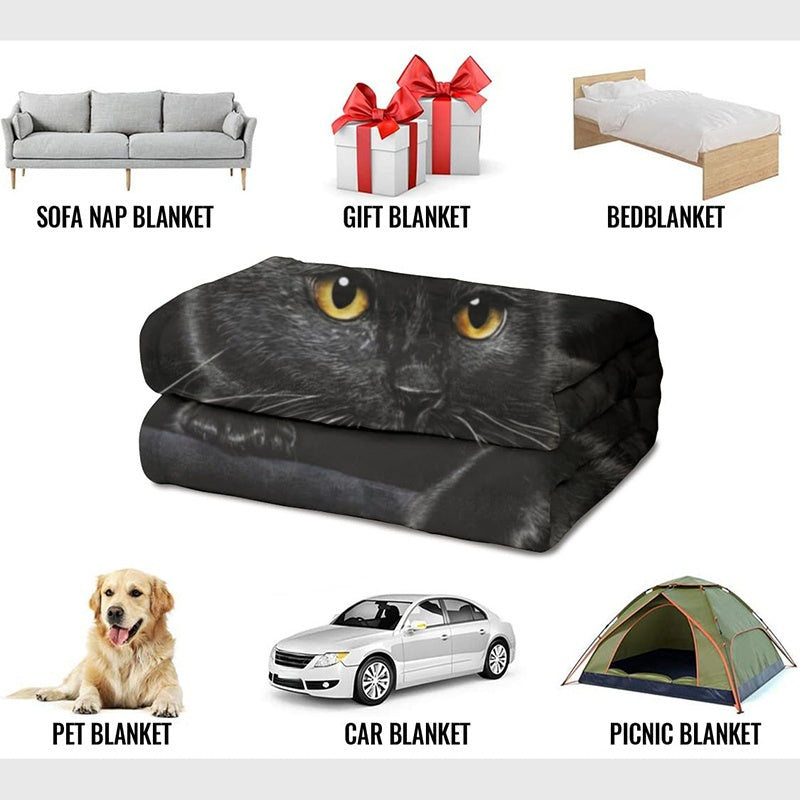 ⏳¡ÚLTIMO DÍA DE OFERTA! ¡50% DE DESCUENTO!⏰🐱Manta acogedora para todas las estaciones Black Cat