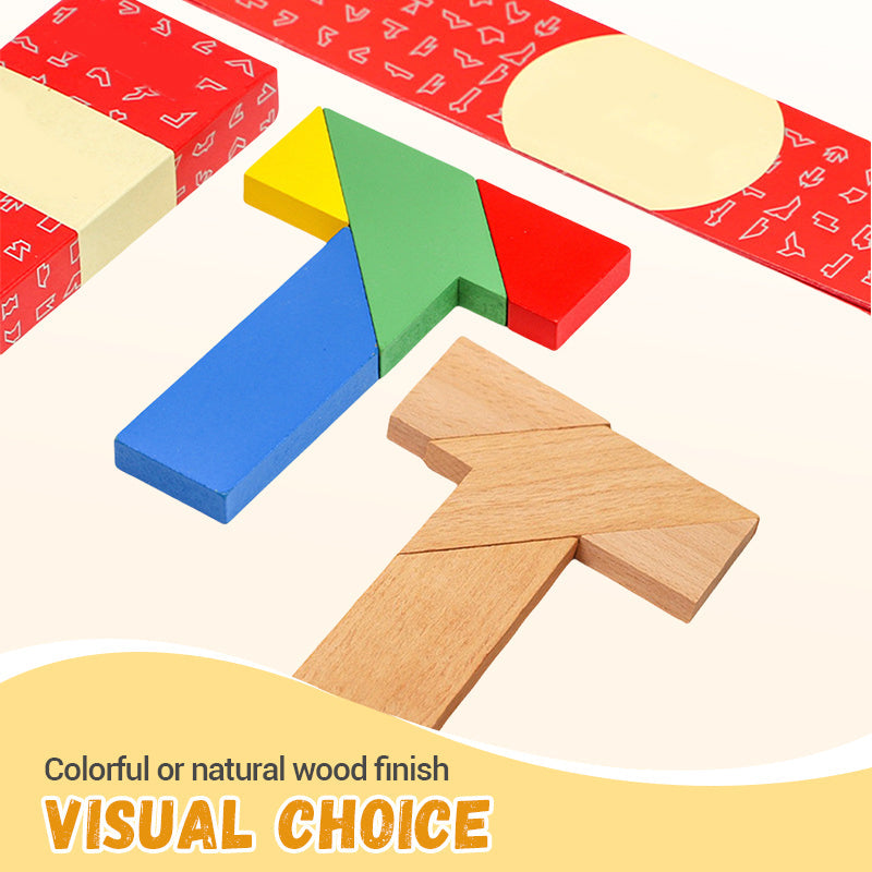 🧩🔥 ¡Oferta! Rompecabezas Educativo de Madera en Forma de T – Juego Didáctico para Inteligencia y Creatividad