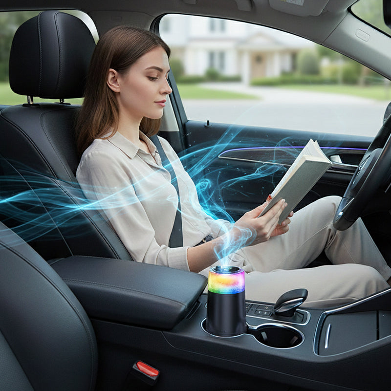 ¡Difusor de Aroma para Auto con Luz Ambiental Inteligente! 🚗🌟 ¡Transforma tu viaje con una atmósfera relajante!