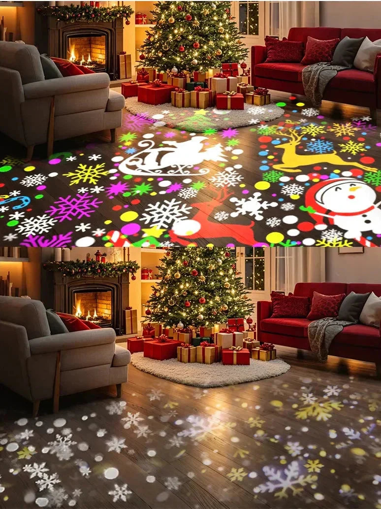 ❄️🎅 ¡50% DE DESCUENTO! Proyector LED Navideño de Copos de Nieve — Patrón Giratorio Súper Brillante 🌟🎄 | ¡Súper Ventas & Ideal para Exterior! 🔥