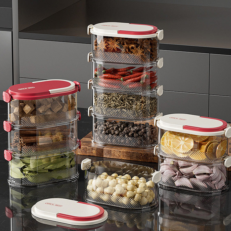 🧂✨ Organizador de Especias Sellado Multicapa – Mantén tus Especias Frescas y Organizadas con Estilo y Funcionalidad 🌿🍴