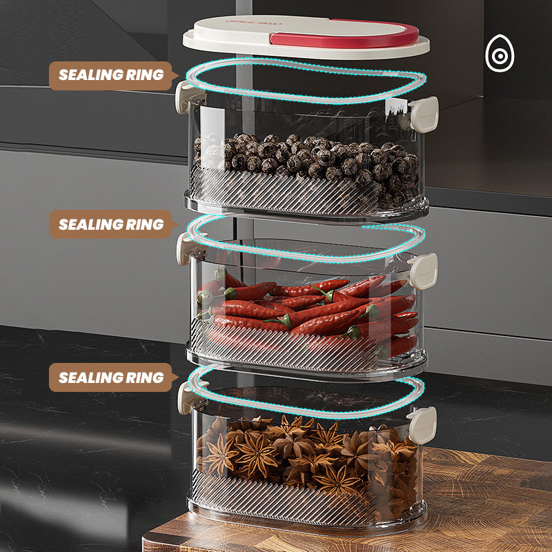 🧂✨ Organizador de Especias Sellado Multicapa – Mantén tus Especias Frescas y Organizadas con Estilo y Funcionalidad 🌿🍴