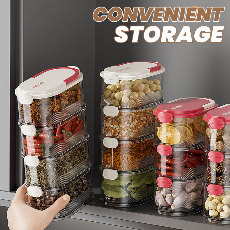 🧂✨ Organizador de Especias Sellado Multicapa – Mantén tus Especias Frescas y Organizadas con Estilo y Funcionalidad 🌿🍴