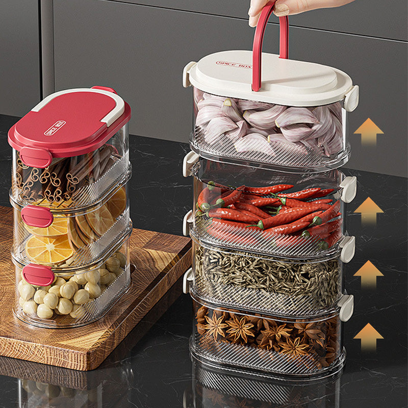🧂✨ Organizador de Especias Sellado Multicapa – Mantén tus Especias Frescas y Organizadas con Estilo y Funcionalidad 🌿🍴