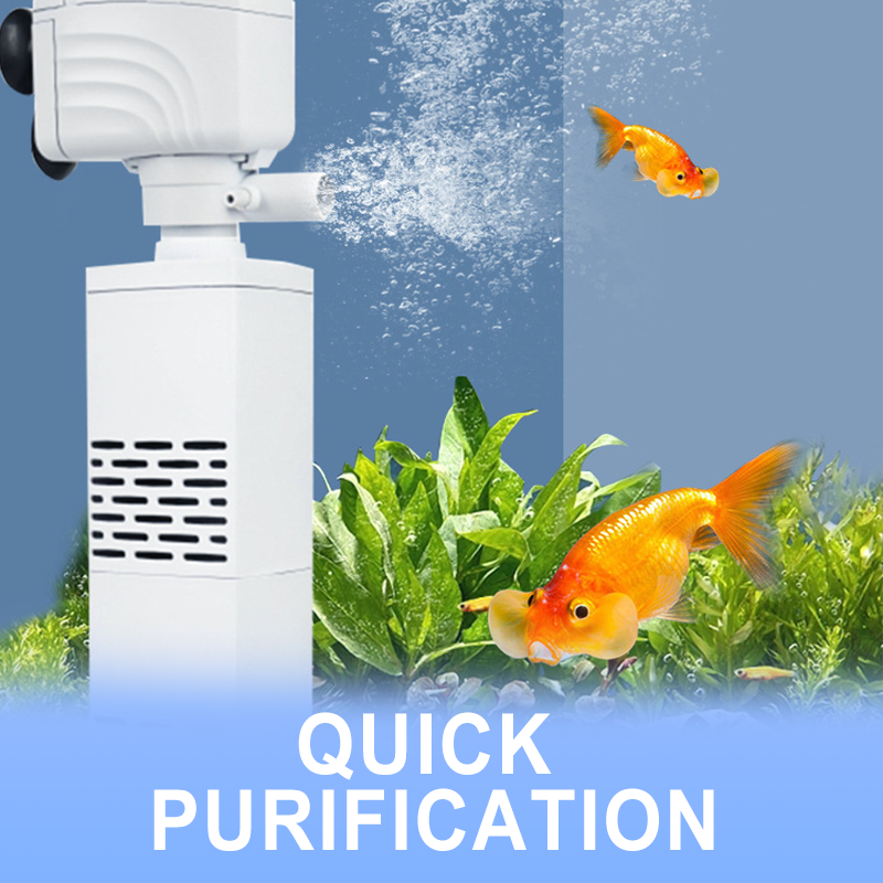 Filtro 3 en 1 para pecera: filtración, oxigenación y bombeo de agua
