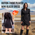✨👗 Vestido Mini Tipo Blazer con Botones y Plisado – Elegancia Moderna y Estilo Ejecutivo para Destacar en Cualquier Ocasión 💼🌟