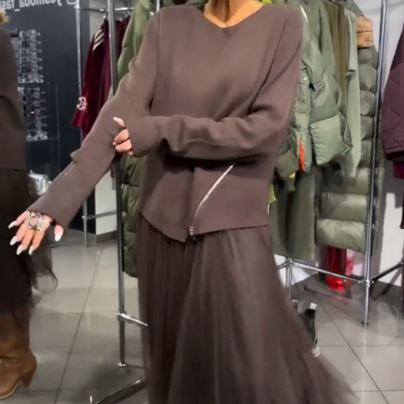 ✅ ✨¡50% DE DESCUENTO!👗 Conjunto de Suéter Tejido + Falda de Tul para Mujer — Elegante, Cómodo y Súper Vendido 💖✨ | ¡Envío Gratis! 🚚