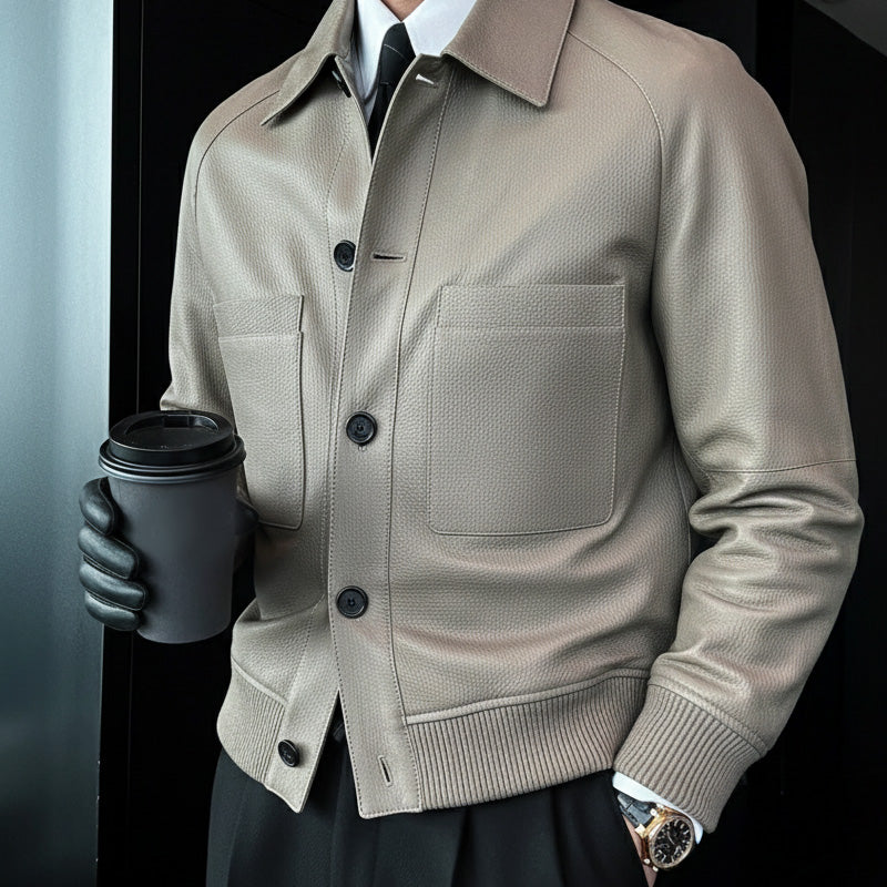 🧥✨ Chaqueta Clásica de Cuero Sintético para Hombre – Estilo Premium, Súper Duradera y Perfecta para Todo El Año 🔥💼