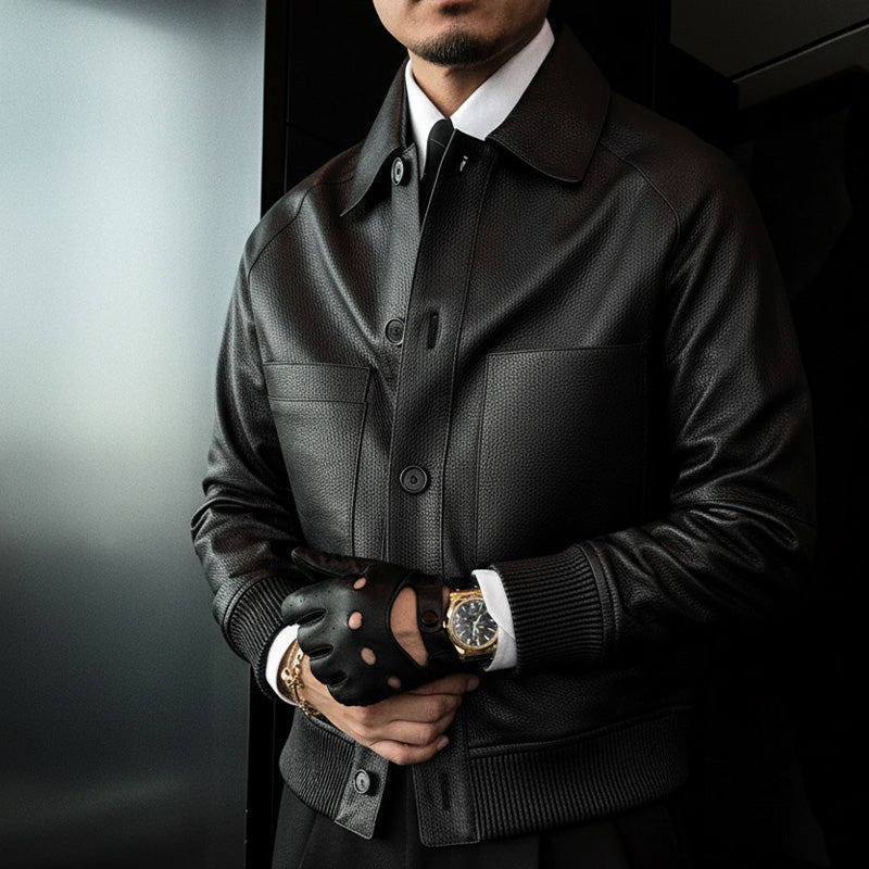 🧥✨ Chaqueta Clásica de Cuero Sintético para Hombre – Estilo Premium, Súper Duradera y Perfecta para Todo El Año 🔥💼