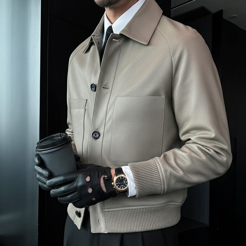🧥✨ Chaqueta Clásica de Cuero Sintético para Hombre – Estilo Premium, Súper Duradera y Perfecta para Todo El Año 🔥💼