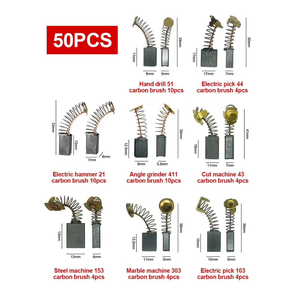 🔧⚙️ 50% OFF — Juego de Escobillas de Carbón Compatibles para Herramientas | ¡Ahorra Más Comprando Más! 💸💥