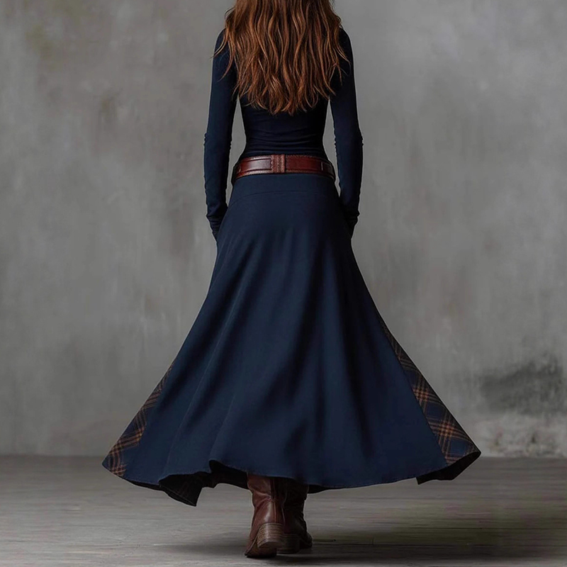 ✨ Vestido Vintage de Cuello Alto con Botones   Elegante · Atemporal · Estilo Clásico para el Día y la Noche 👗